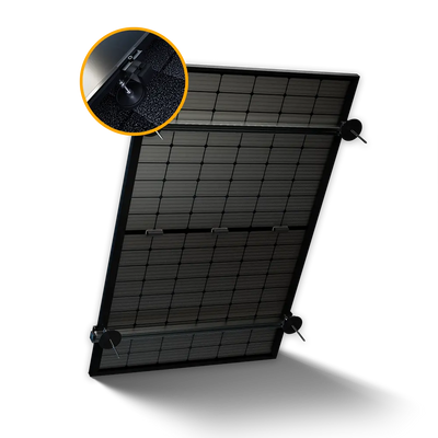 Balkonkraftwerk Halterung für das Bitumendach - Set für ein Solarmodul