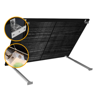 Balkonkraftwerk Halterung für die Wand - Set für ein Solarmodul