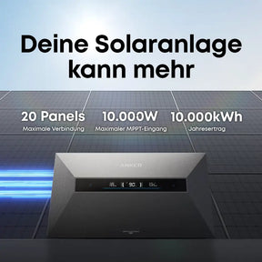 Bringe deine Solaranlage auf das nächste Level: Anker Solix Speicher für 20 Paneele und 10kW MPPT.