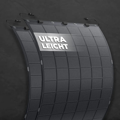 Ultraleichte flexible Solarmodule für Balkonkraftwerk – biegbare Dünnschicht-Panels im Set