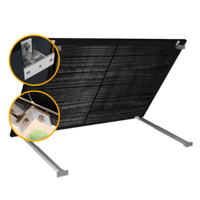 Balkonkraftwerk Halterung für die Wand - Set für ein Solarmodul