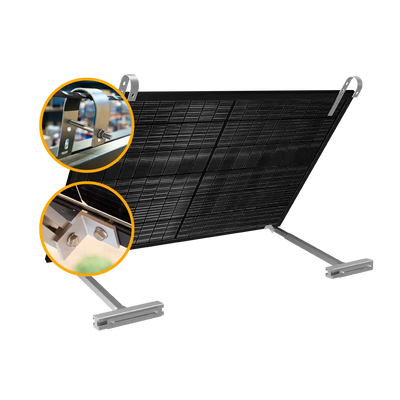 Balkonkraftwerk Halterung für den Balkon - Set für ein Solarmodul