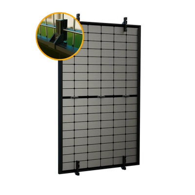 Stabgitterzaun-Halterungsset für 1 Solarmodul