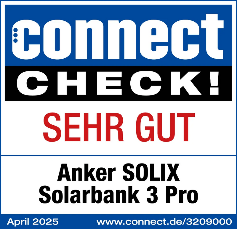 Anker SOLIX Solarbank 3 Pro: connect Check „sehr gut“ 2025