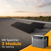 Balkonkraftwerk 1500W mit Speicher Anker SOLIX 4 Pro – Komplettset Flachdach/Boden