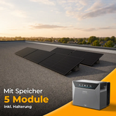 Solarkraftwerk 2500W mit Speicher Anker SOLIX 4 Pro - Komplettset Flachdach/Boden