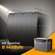 Balkonkraftwerk 1800W mit flexiblen Solarmodulen mit Speicher Anker SOLIX 4 Pro - Set