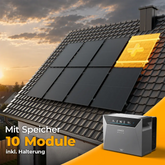 Solarkraftwerk 5000W mit Speicher Anker SOLIX 4 Pro - Komplettset Schrägdach