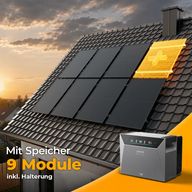Solarkraftwerk 4500W mit Speicher Anker SOLIX 4 Pro - Komplettset Schrägdach