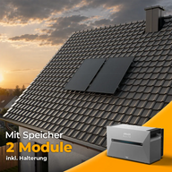 Schrägdach 1000W Balkonkraftwerk mit Speicher