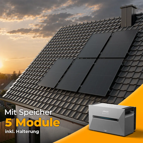 „Solarkraftwerk 2500W Komplettset für Schrägdächer – mit 5 hochwertigen Solarmodulen und Anker Solix 3 Pro Speicher. Effiziente Photovoltaikanlage mit integriertem Stromspeicher für nachhaltige Energieversorgung – jetzt bei solago kaufen.