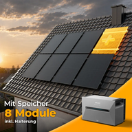 Solarkraftwerk 4000W mit Speicher – Anker SOLIX 3 Pro Komplettset für Schrägdach. Effiziente Photovoltaikanlage mit integriertem Speicher für nachhaltige Stromversorgung. Jetzt bei solago erhältlich.