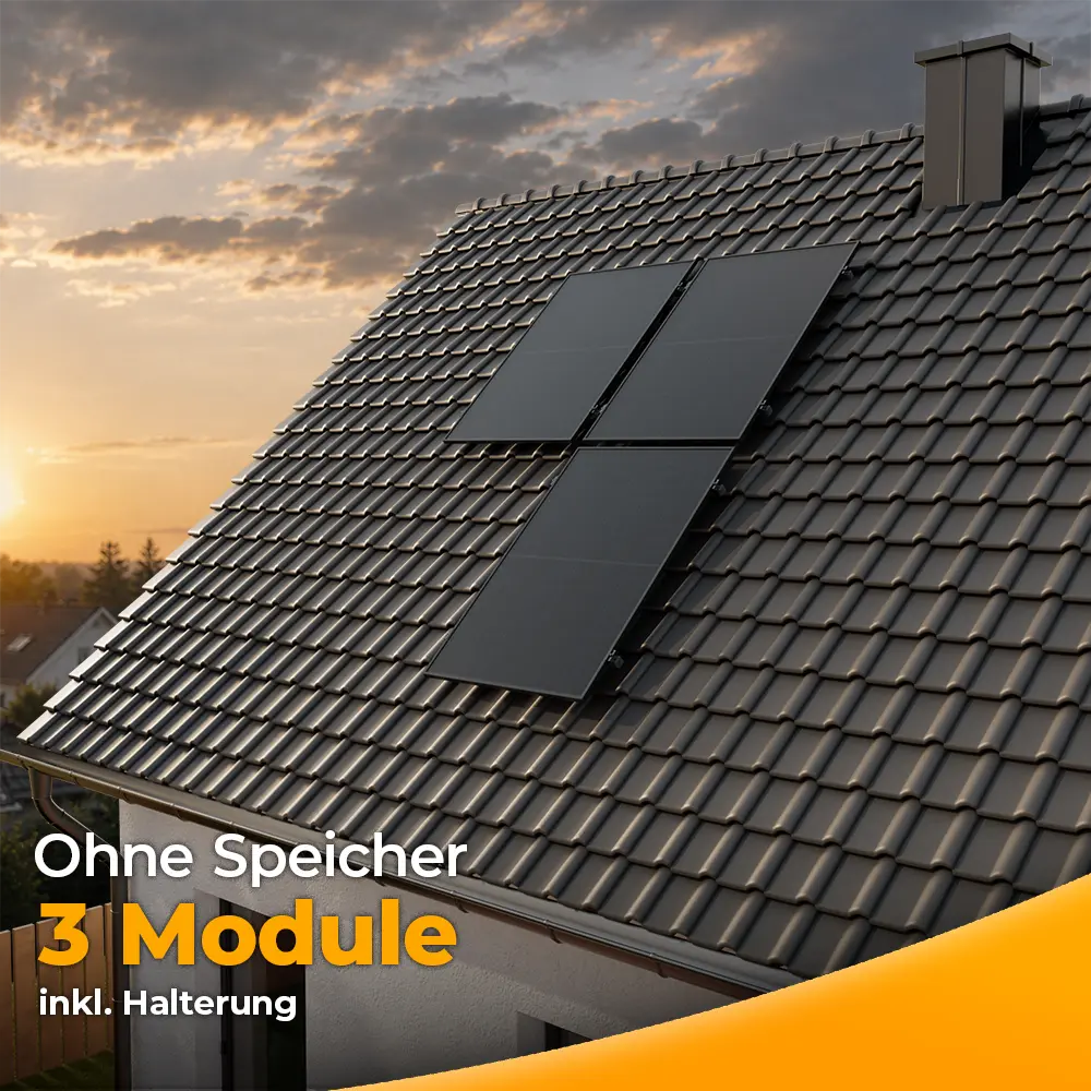 Balkonkraftwerk für das Schrägdach mit 1500W