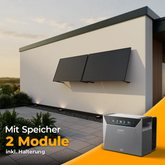 Balkonkraftwerk 1000W/800W mit Speicher Anker SOLIX 4 Pro - Komplettset Wandmontage