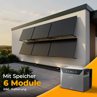 Solarkraftwerk 3000W mit Speicher Anker SOLIX 4 Pro - Komplettset Wandmontage