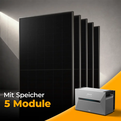 Solarkraftwerk 2500W mit Speicher Anker SOLIX 3 Pro - Set