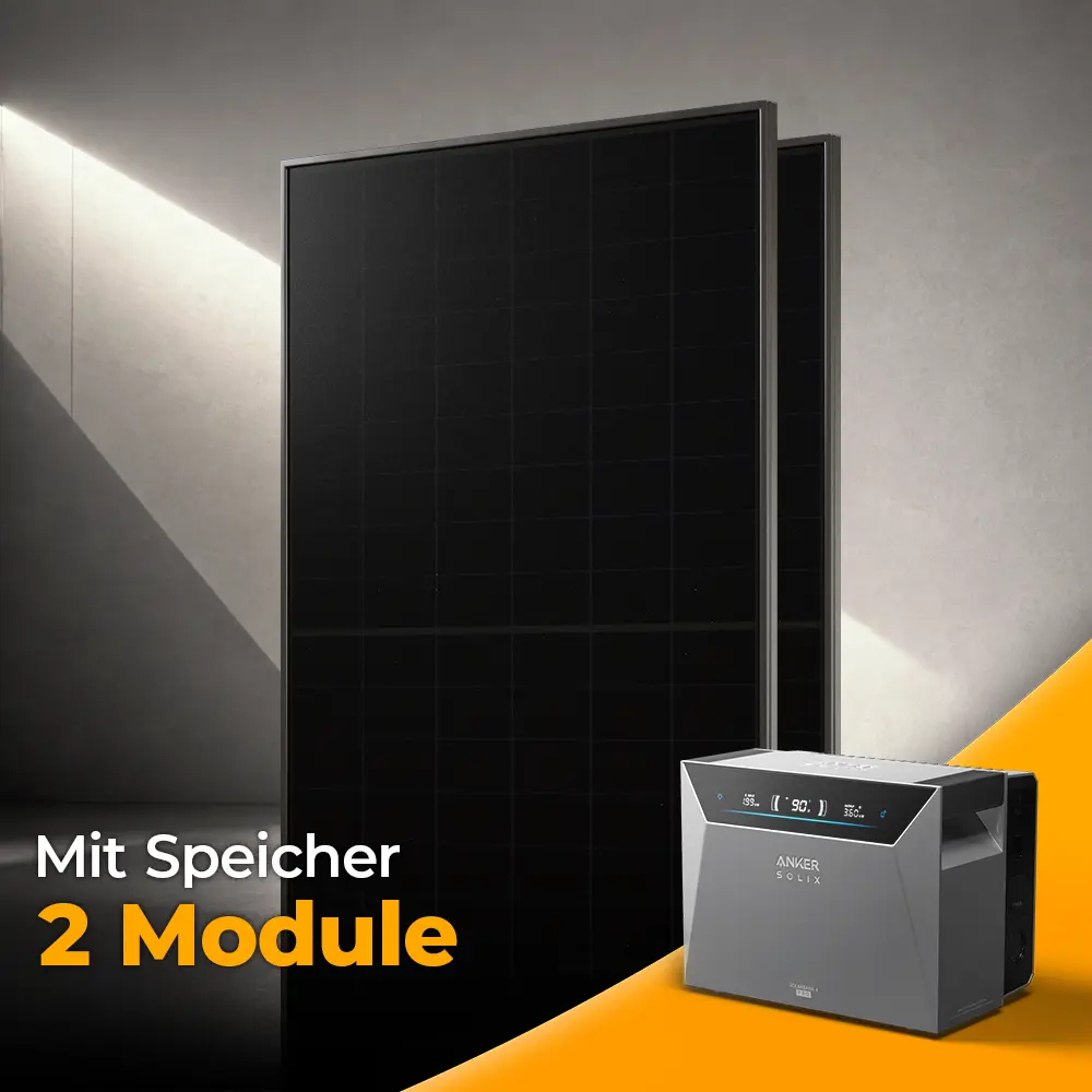 Balkonkraftwerk 1000W/800W mit Speicher Anker SOLIX 4 Pro - Set